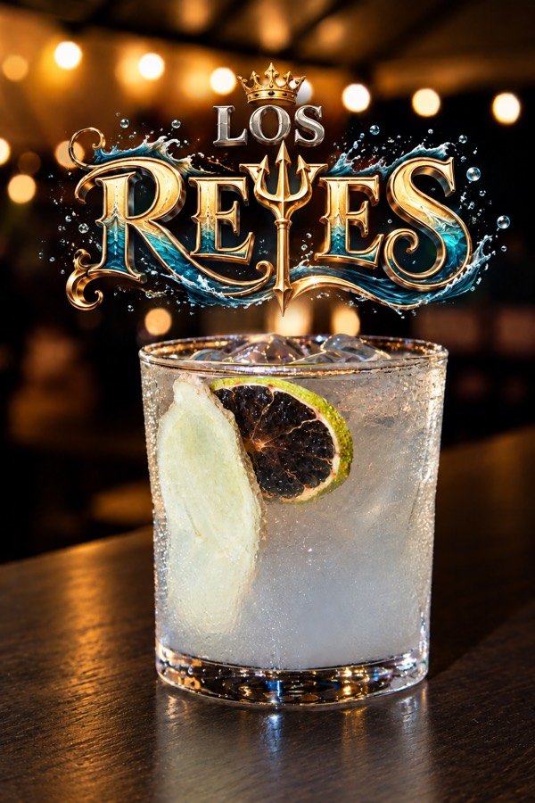 Coctel transparente con rodaja de limón deshidratado