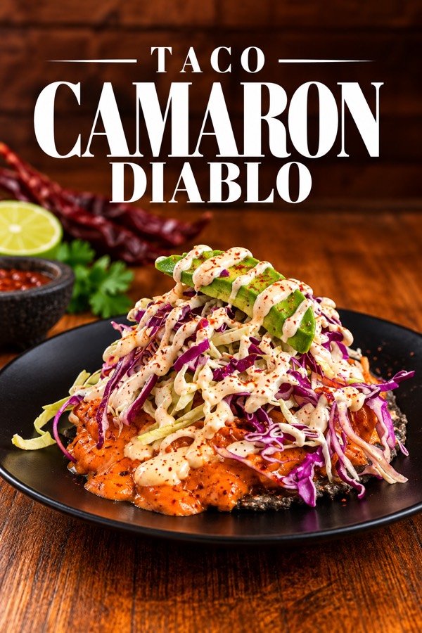 Taco de camarón diablo